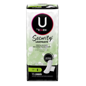 U by Kotex® Pantiliners, Premium, Fresh & Dry, Long, 16/pk, 12 pk/cs U by Kotex® Pantiliners, Premium, Fresh & Dry, Long, 16/pk, 12 pk/cs