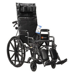DynaRide Reclining Wheelchair - 22" x 18" w/ Detach Desk Arm, Silver Vein DynaRide Reclining Wheelchair - 22" x 18" w/ Detach Desk Arm, Silver Vein