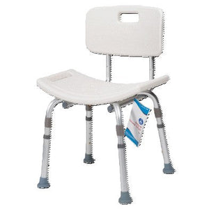 Deluxe Shower Chair w/ Back, White, 1pc/bx Deluxe Shower Chair w/ Back, White, 1pc/bx