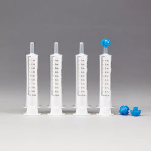 Health Care Logistics by Comar Oral Dispensers with Tip Caps, 10mL - Clear, White Plungers Health Care Logistics by Comar Oral Dispensers with Tip Caps, 10mL - Clear, White Plungers