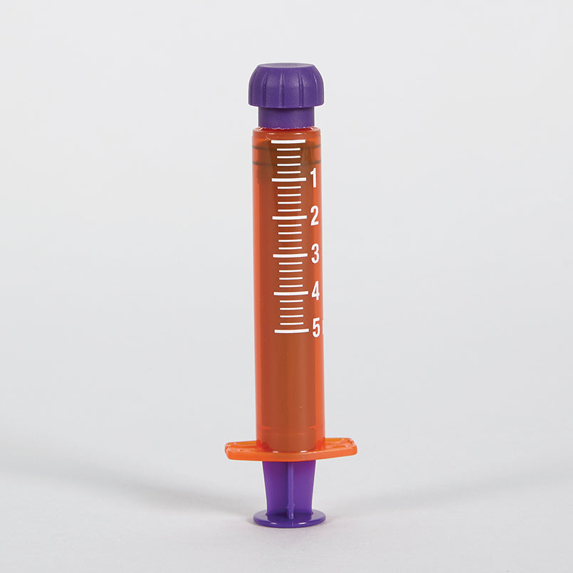 Health Care Logistics ENFit® Syringes, 5mL Amber, Pack