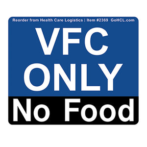 Health Care Logistics VFC Only Vinyl Label Health Care Logistics VFC Only Vinyl Label