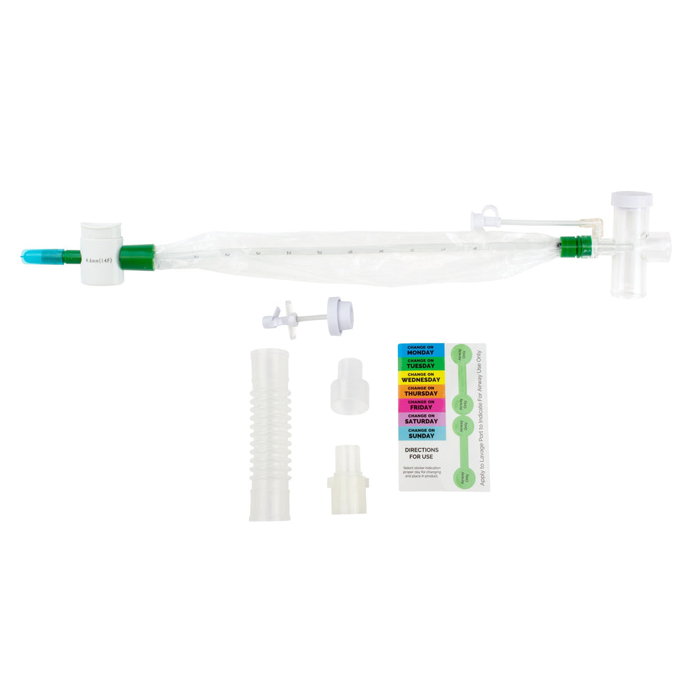 Closed Suction Tracheal Catheter w/ T-Piece, 14 Fr, 2/10/cs