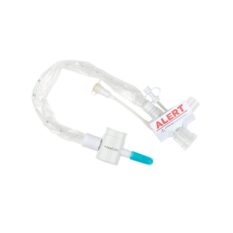 Closed Suction Tracheal Catheter w/ Double Swivel Elbow, 12 Fr, 2/10/cs