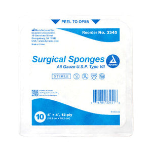 Surgical Gauze Sponge - Sterile 10's, 4" x 4" 12 Ply Surgical Gauze Sponge - Sterile 10's, 4" x 4" 12 Ply