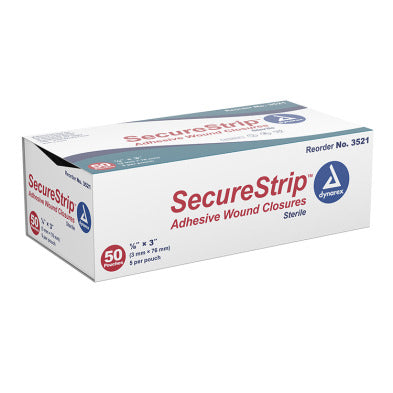 SecureStrip Adhesive Wound Closures - Sterile, 1/8" x 3"