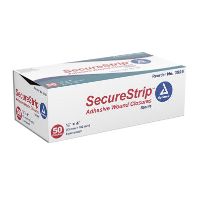 SecureStrip Adhesive Wound Closures - Sterile, 1/2" x 4"