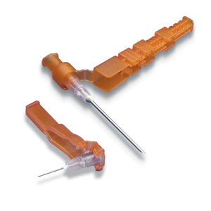 Needle, Safety, Hypodermic, 21G x 1", Hub Color Deep Green, 100/bx, 8 bx/cs Needle, Safety, Hypodermic, 21G x 1", Hub Color Deep Green, 100/bx, 8 bx/cs