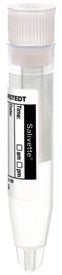 Salivette, with cotton swab, cap: white, with paper label Salivette, with cotton swab, cap: white, with paper label