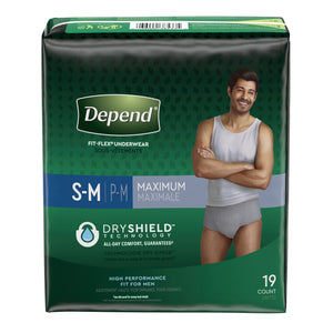 Underwear, Small/ Medium, Male, 19/pk, 4 pk/cs Underwear, Small/ Medium, Male, 19/pk, 4 pk/cs