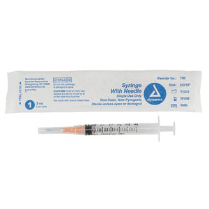 Syringe - Non-Safety with Needle - Luer Lock, 25G, 5/8" Needle, 3 cc, 8/100/cs Syringe - Non-Safety with Needle - Luer Lock, 25G, 5/8" Needle, 3 cc, 8/100/cs