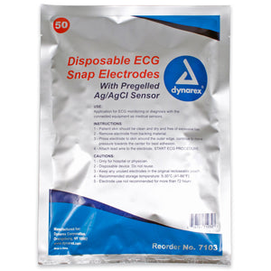 ECG Snap Electrode, 50 mm x 55 mm - Adult, 12/50/cs ECG Snap Electrode, 50 mm x 55 mm - Adult, 12/50/cs