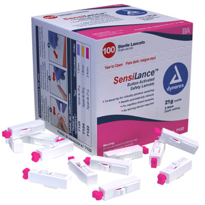 Button Activated Safety Lancets - Sterile, 21G, 2.4 mm, 10/100/cs Button Activated Safety Lancets - Sterile, 21G, 2.4 mm, 10/100/cs