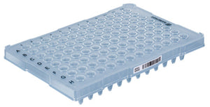 PCR plate half skirt, 96 well, transparent 72.1979.003 PCR plate half skirt, 96 well, transparent 72.1979.003