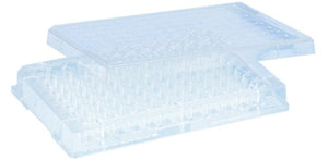 Micro test plate, 96 well, slip-on lid, flat base, PS, transparent Micro test plate, 96 well, slip-on lid, flat base, PS, transparent