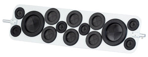 Plate rotor, for 2 tubes up to 35 mm and 6 tubes, up to 20 mm and 6 tubes, up to 12.5 mm, for SARMIX M 2000 Plate rotor, for 2 tubes up to 35 mm and 6 tubes, up to 20 mm and 6 tubes, up to 12.5 mm, for SARMIX M 2000