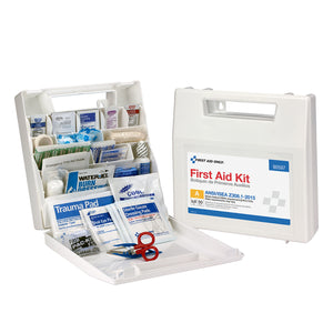 50 Person First Aid Kit, ANSI A, Plastic Case, w/ Dividers 50 Person First Aid Kit, ANSI A, Plastic Case, w/ Dividers
