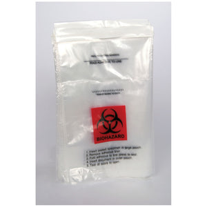 Collection Bag, 6" x 9", Biohazard, Foldover Adhesvie Closure Collection Bag, 6" x 9", Biohazard, Foldover Adhesvie Closure