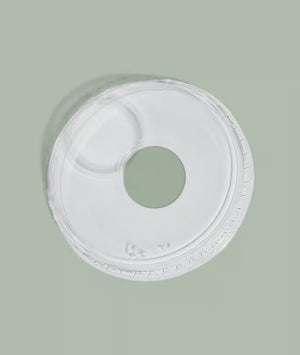 32oz (108mm) Compostable Clear PLA Cold Cup Straw Lid, 32oz (108mm) Compostable Clear PLA Cold Cup Straw Lid,