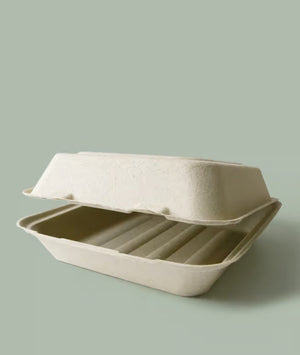 9" x 9" Farmer's Fiber Collection Compostable Clamshell 9" x 9" Farmer's Fiber Collection Compostable Clamshell