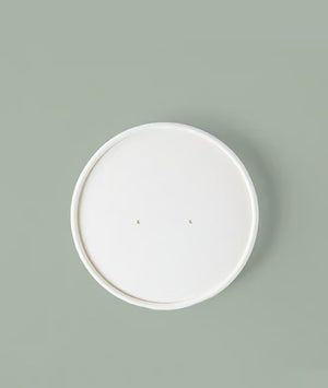 8oz oz PLA-lined Bleached Paper Food Container Lid (90 mm) 8oz oz PLA-lined Bleached Paper Food Container Lid (90 mm)