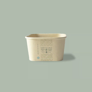 20oz Square Better Bowl, PLA Lined Bamboo 20oz Square Better Bowl, PLA Lined Bamboo