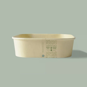 30oz Square Better Bowl, PLA Lined Bamboo 30oz Square Better Bowl, PLA Lined Bamboo