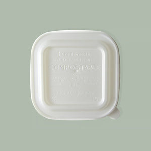 20oz Square Better Bowl Lid (120mm diameter), CPLA- Embossed 20oz Square Better Bowl Lid (120mm diameter), CPLA- Embossed