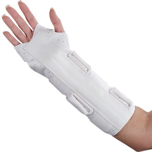 Wrist/Forearm Splint, Lthret 11", White, Hook & Loop, Univ Wrist/Forearm Splint, Lthret 11", White, Hook & Loop, Univ