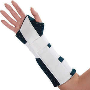 Wrist Splint Cool Blue Foam 8" Hook & Loop Closure, RT, Univ Wrist Splint Cool Blue Foam 8" Hook & Loop Closure, RT, Univ