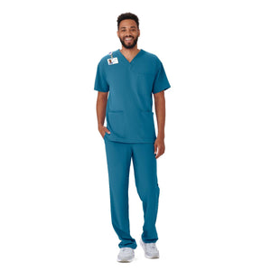 Henderson AVE Unisex Scrub Top with 3 Pockets, Carribean Blue, Size 2XL Henderson AVE Unisex Scrub Top with 3 Pockets, Carribean Blue, Size 2XL