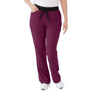 Coastal AVE Women's Modern Bootcut Scrub Pants with Cargo Pockets, Wine, Size 5XL Coastal AVE Women's Modern Bootcut Scrub Pants with Cargo Pockets, Wine, Size 5XL