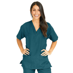 PerforMAX Women's V-Neck 3-Pocket Tunic Scrub Top, Size XL, Caribbean Blue PerforMAX Women's V-Neck 3-Pocket Tunic Scrub Top, Size XL, Caribbean Blue