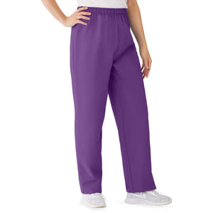AngelStat Women's Elastic Waist Scrub Pants with Drawstring, Size 2XL, Purple AngelStat Women's Elastic Waist Scrub Pants with Drawstring, Size 2XL, Purple