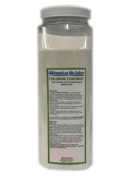 Chlorine Control (free flowing powder neutralizes and solidifies chlorine or bleach solution spills), 4x1 gallon bottle