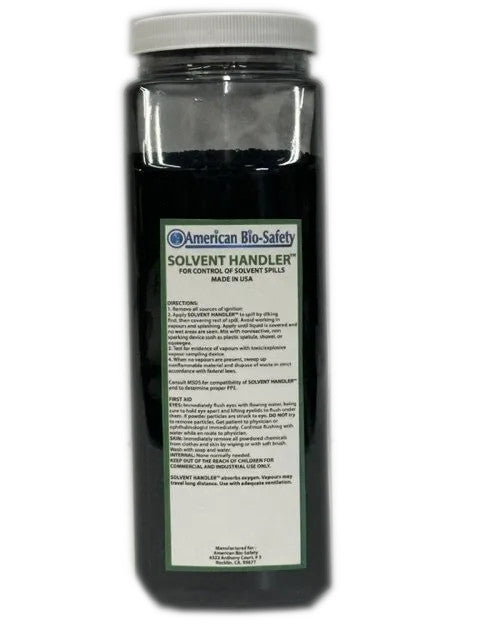Solvent Handler (free flowing granules neutralizes and solidifies flammable/hydrocarbon solution spills), 4x1 gallon bottle
