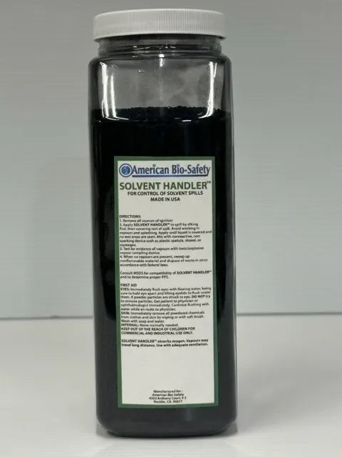 Solvent Handler (free flowing granules neutralizes and solidifies flammable/hydrocarbon solution spills), 32oz bottle