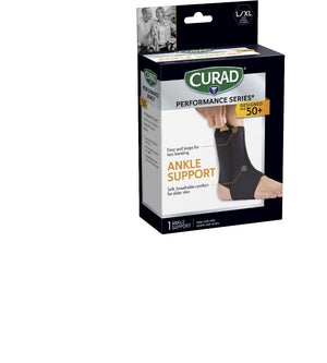 CURAD Neoprene Open Heel Ankle Support, Seniors, Size L/XL CURAD Neoprene Open Heel Ankle Support, Seniors, Size L/XL