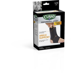 CURAD Neoprene Open Heel Ankle Support, Seniors, Size S/M CURAD Neoprene Open Heel Ankle Support, Seniors, Size S/M