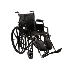 McKesson, Wheelchair Dual Axle Desk Length Arm Swing-Away Elevating Legrest Black 16 Inch Seat Width Adult, Count of 1 McKesson, Wheelchair Dual Axle Desk Length Arm Swing-Away Elevating Legrest Black 16 Inch Seat Width Adult, Count of 1