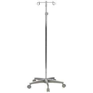 McKesson, IV Stand Floor Stand McKesson 2-Hook 5-Leg, Dual-Wheel Nylon Casters, Cast Aluminum Base, Count of 1 McKesson, IV Stand Floor Stand McKesson 2-Hook 5-Leg, Dual-Wheel Nylon Casters, Cast Aluminum Base, Count of 1