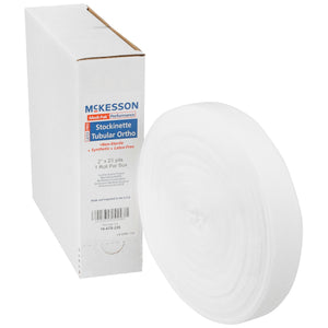 McKesson, Stockinette Tubular McKesson 2 Inch X 25 Yard Polyester NonSterile, Count of 12 McKesson, Stockinette Tubular McKesson 2 Inch X 25 Yard Polyester NonSterile, Count of 12