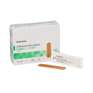 McKesson, Adhesive Strip 3/4 X 3 Inch Fabric Rectangle Tan Sterile 16-4813, Case Of 24 McKesson, Adhesive Strip 3/4 X 3 Inch Fabric Rectangle Tan Sterile 16-4813, Case Of 24