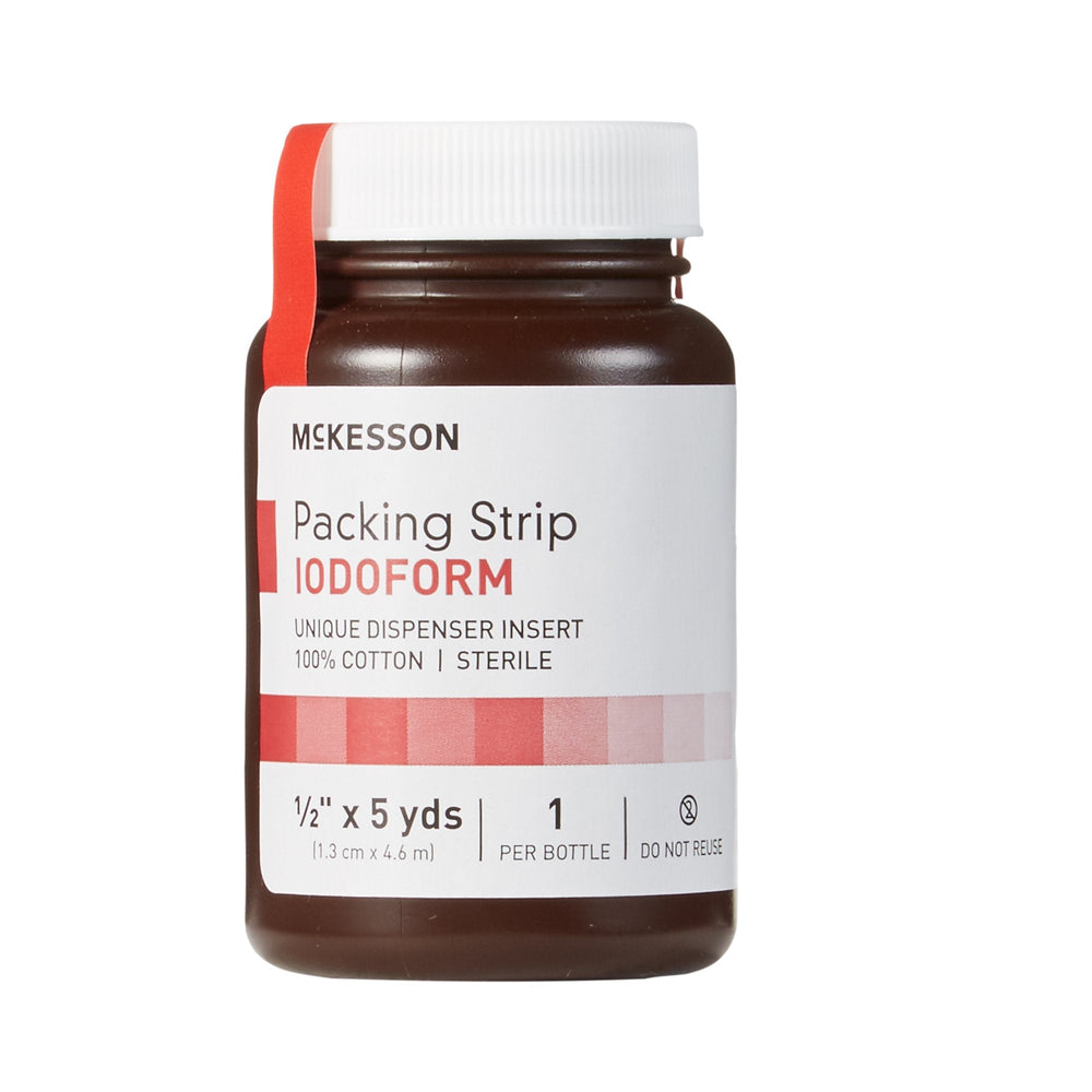 McKesson, Wound Packing Strip Iodoform 1/2 Inch X 5 Yard Sterile Antiseptic, Count of 12
