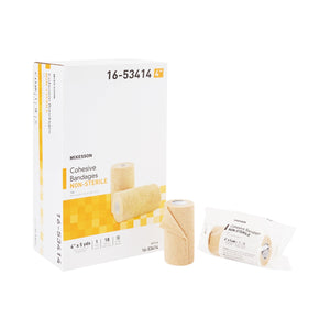 McKesson, Cohesive Bandage 4 Inch X 5 Yard Self-Adherent Closure Tan 16-53414, Count of 18 McKesson, Cohesive Bandage 4 Inch X 5 Yard Self-Adherent Closure Tan 16-53414, Count of 18