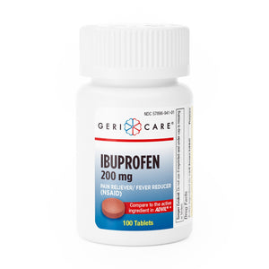 McKesson, Pain Relief Geri-Care 200 mg Strength Ibuprofen Tablet 100 per Bottle, Count of 12 McKesson, Pain Relief Geri-Care 200 mg Strength Ibuprofen Tablet 100 per Bottle, Count of 12