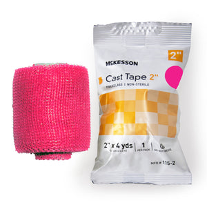 McKesson, Cast Tape 2 Inch X 12 Foot Fiberglass Pink 115-2X, Box Of 10 McKesson, Cast Tape 2 Inch X 12 Foot Fiberglass Pink 115-2X, Box Of 10