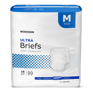 McKesson, Unisex Adult Incontinence Brief Ultra Medium Disposable Heavy Absorbency, Count of 6 McKesson, Unisex Adult Incontinence Brief Ultra Medium Disposable Heavy Absorbency, Count of 6