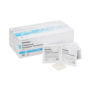 McKesson, Obstetrical Wipe McKesson Individual Packet BZK (Benzalkonium Chloride) Clean Scent 100 Count, Case Of 10 McKesson, Obstetrical Wipe McKesson Individual Packet BZK (Benzalkonium Chloride) Clean Scent 100 Count, Case Of 10