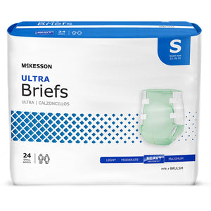 McKesson, Unisex Adult Incontinence Brief Ultra Small Disposable Heavy Absorbency, Count of 4 McKesson, Unisex Adult Incontinence Brief Ultra Small Disposable Heavy Absorbency, Count of 4
